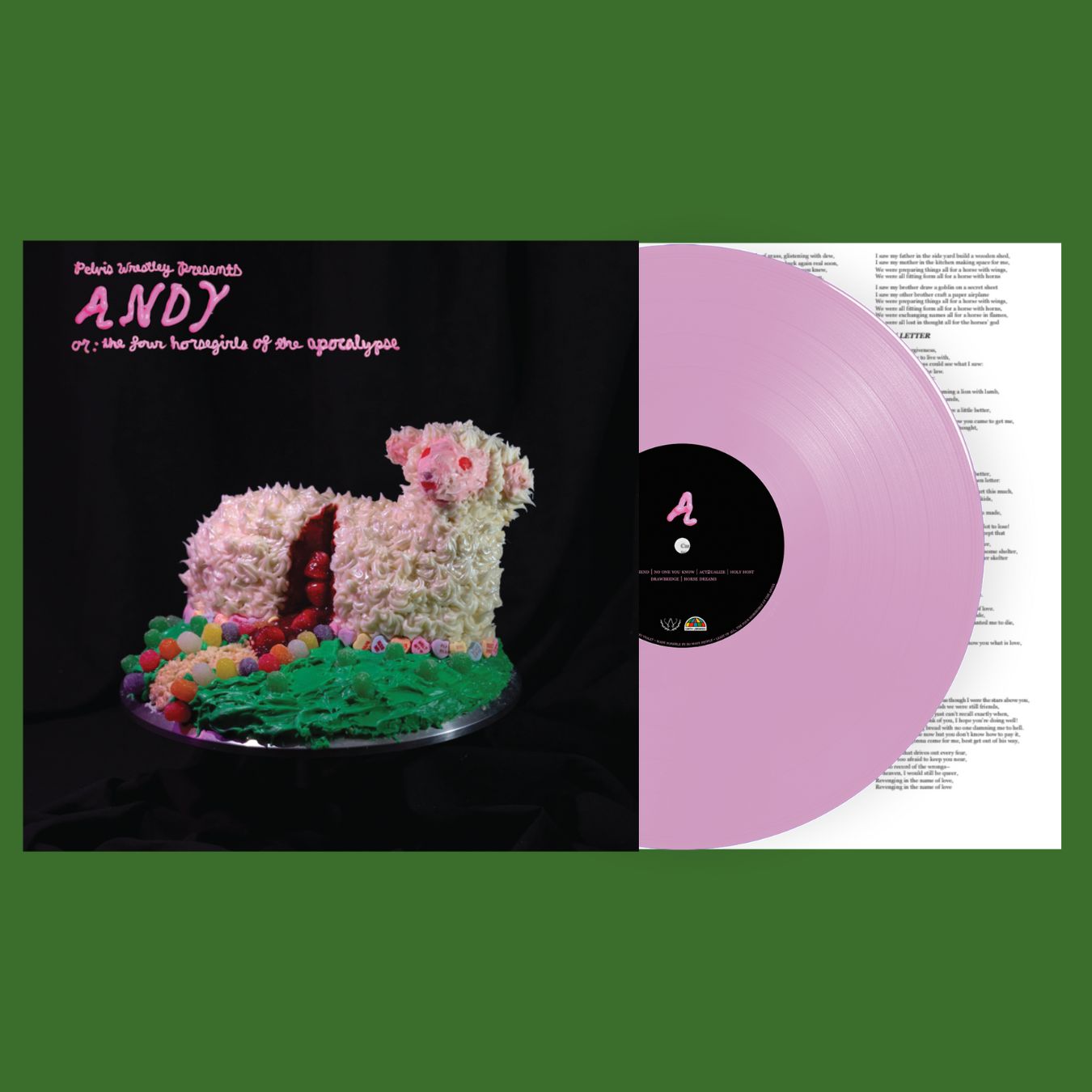 Pelvis Wresley - ANDY, or: The Four Horsegirls of the Apocalypse - Pink Frosting Vinyl LP (Pre-Order)