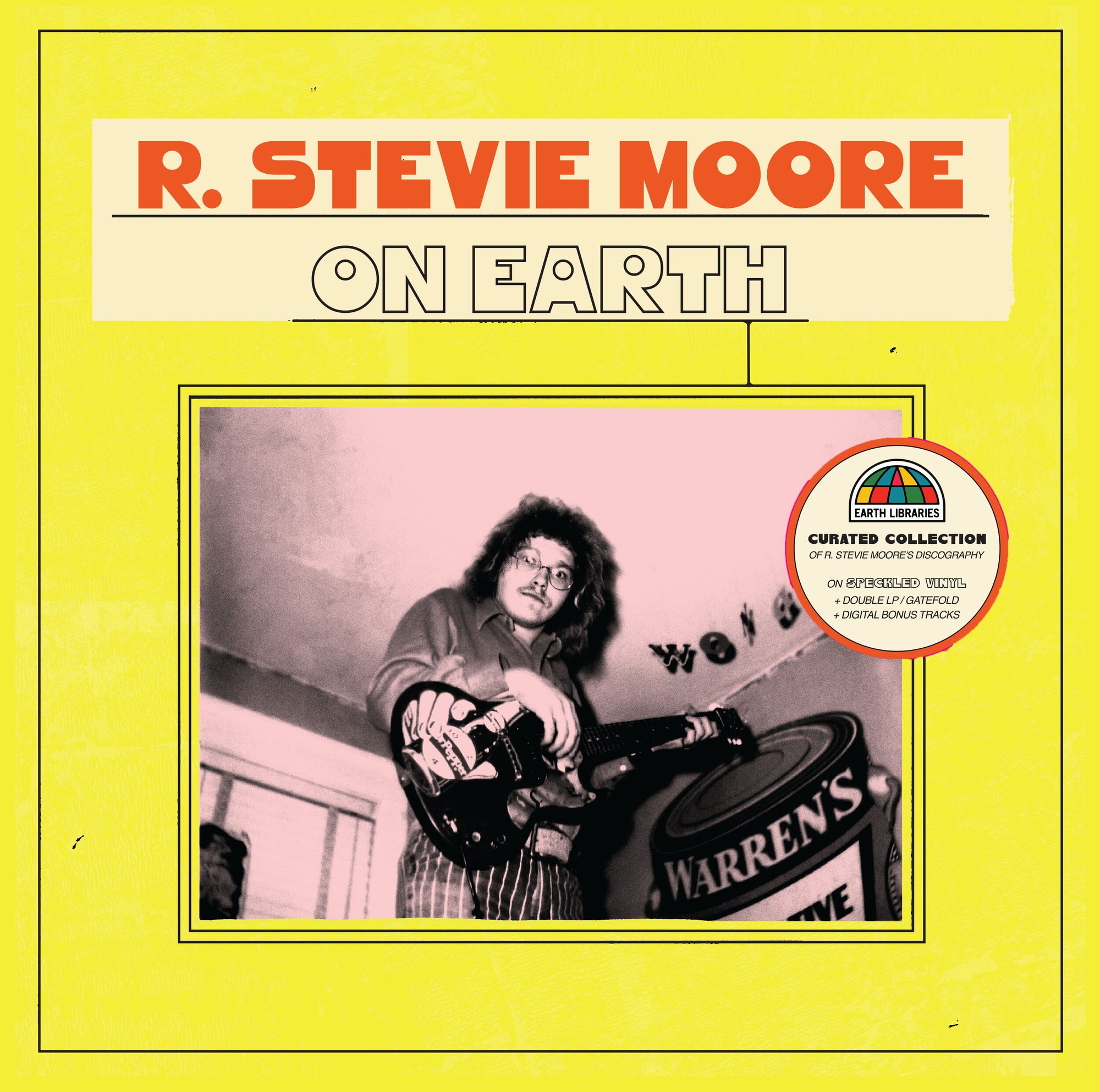 R. Stevie Moore - On Earth Black With Baby Pink Splatter Vinyl