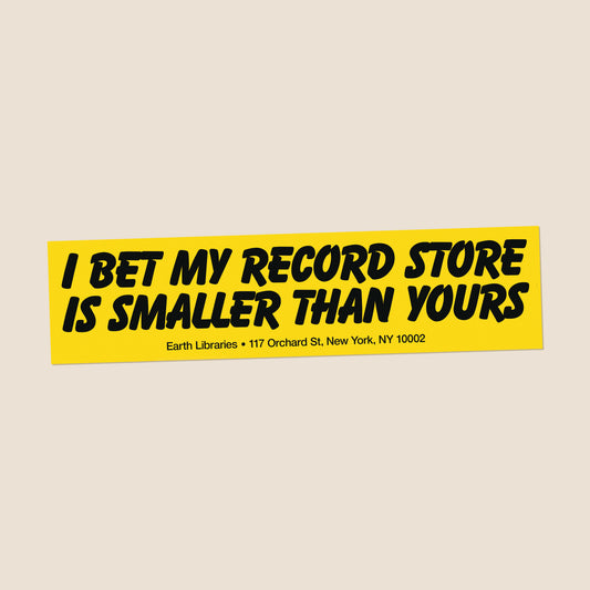 Record Store Bumper Sticker