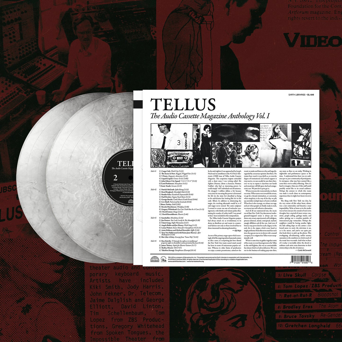 TELLUS: The Audio Cassette Magazine Anthology, Vol. 1 — 2XLP - Gatefold, Insert, Poster, Patch