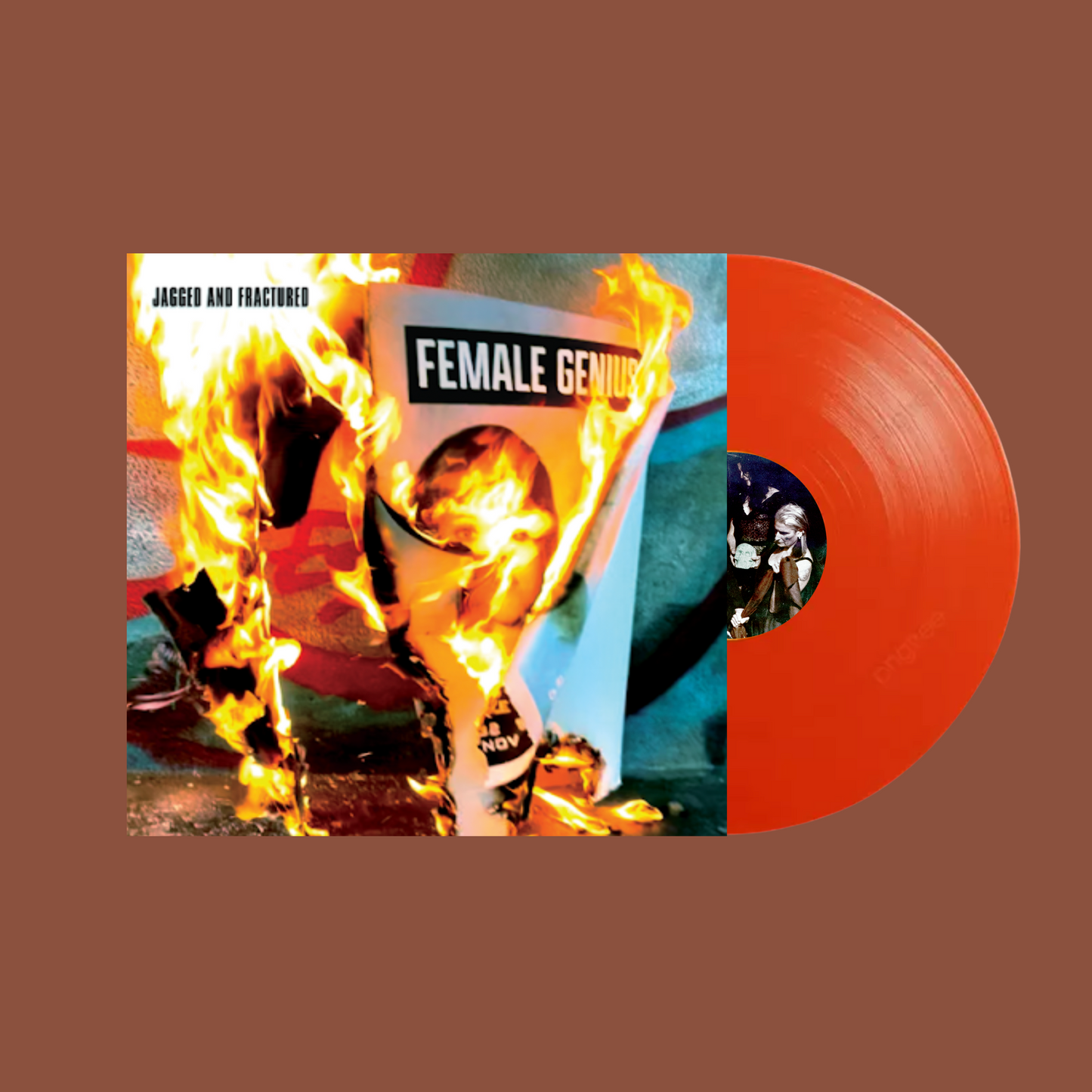 Female Genius - Jagged and Fractured Orange LP